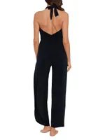 Halter Cover-Up Jumpsuit