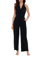 Halter Cover-Up Jumpsuit