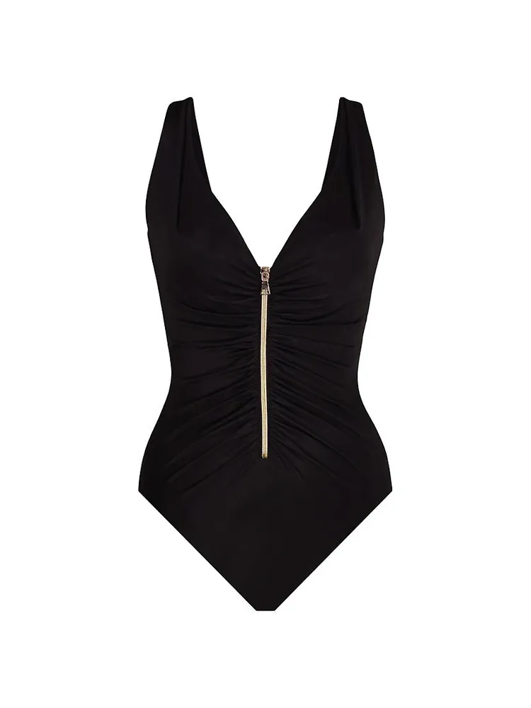 Razzle Dazzle Zip One-Piece Swimsuit