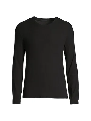 Rib-Knit Modal Long-Sleeve T-Shirt