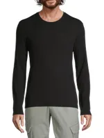 Rib-Knit Modal Long-Sleeve T-Shirt