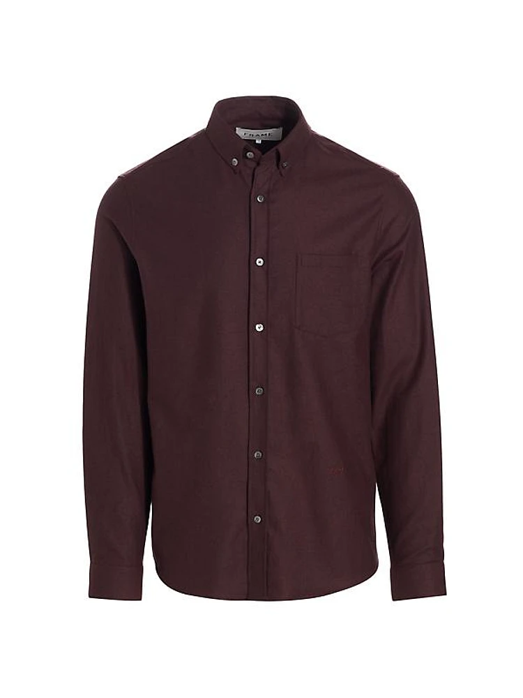 Collared Wool-Blend Shirt