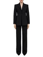 Tailored Single-Button Blazer