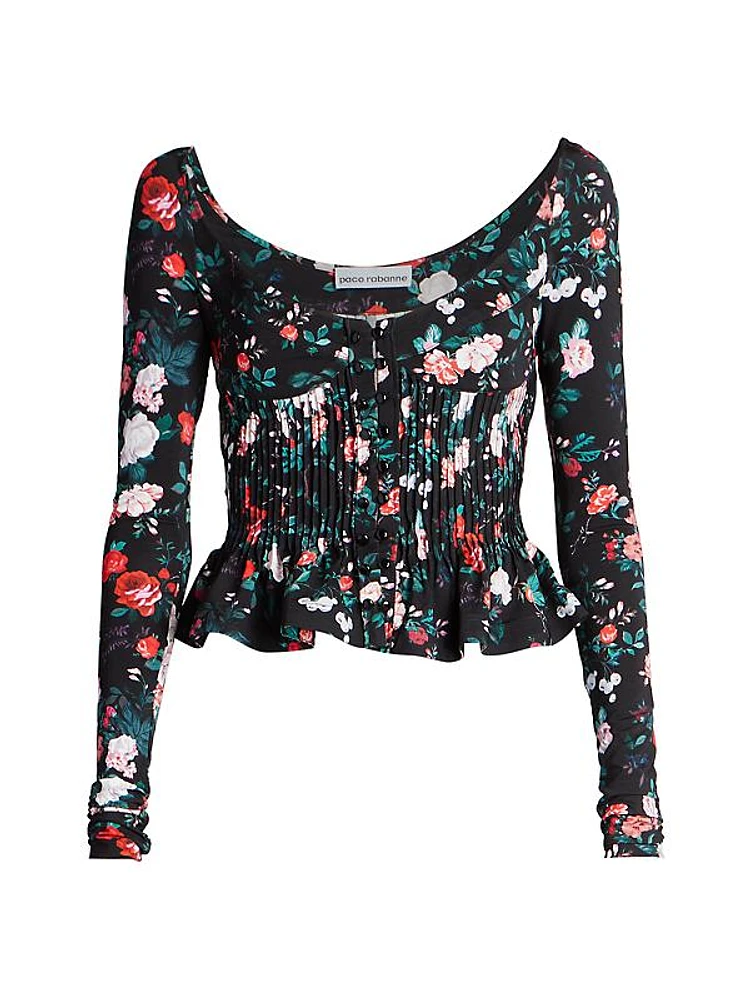 Floral Peplum Blouse