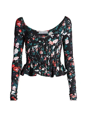 Floral Peplum Blouse