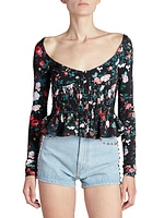 Floral Peplum Blouse