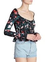 Floral Peplum Blouse