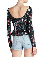 Floral Peplum Blouse