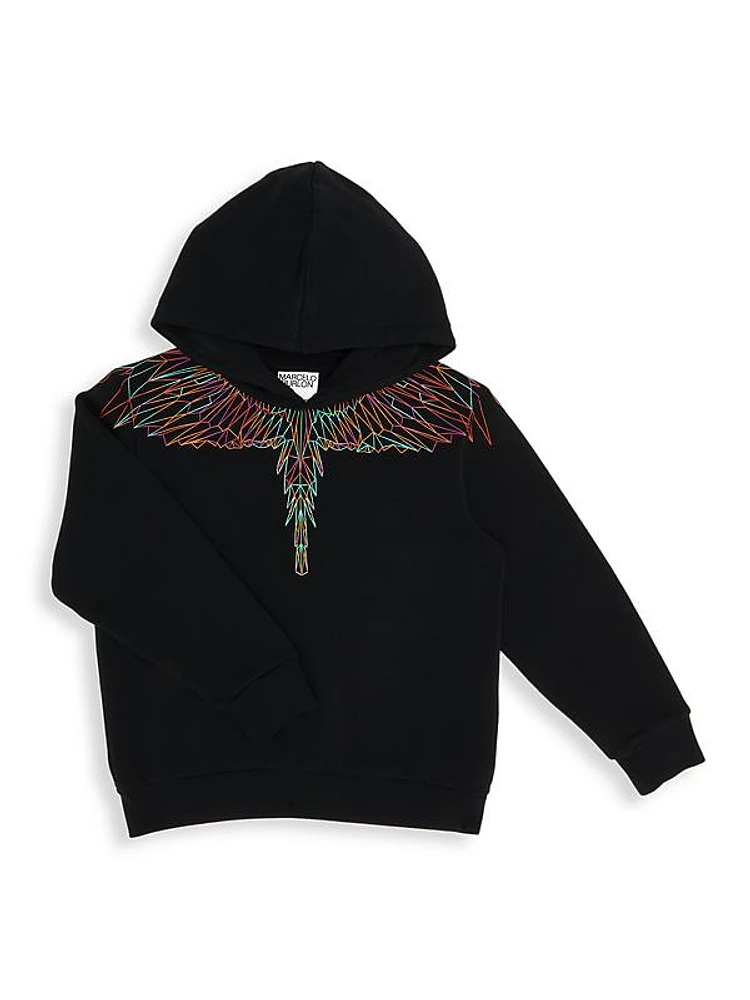 Little Boy's & Boy's Geometric Wings Hoodie