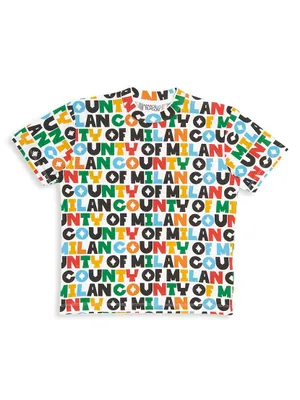 Little Boy's & 'County of Milan' Print T-Shirt