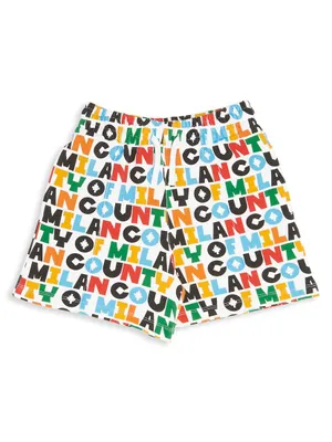 Little Boy's & 'County of Milan' Pintuck Sweatshorts