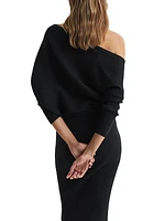 Lara Off-The-Shoulder Midi-Dress