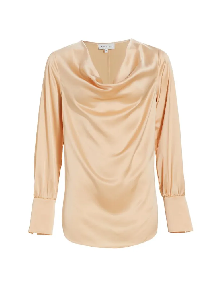 Luisa Charmeuse Cowl Top