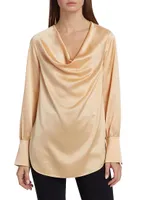 Luisa Charmeuse Cowl Top