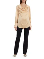 Luisa Charmeuse Cowl Top