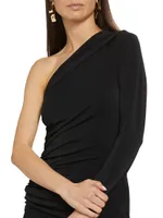 Stefanie Ruched One-Shoulder Top