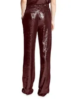 Kimberly Mid-Rise Sequin Pants