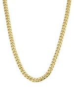 14K Yellow Solid Gold Estate Cuban Bold Necklace