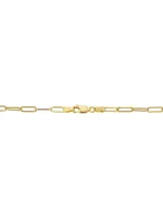 14K Yellow Solid Gold Venice Link Necklace