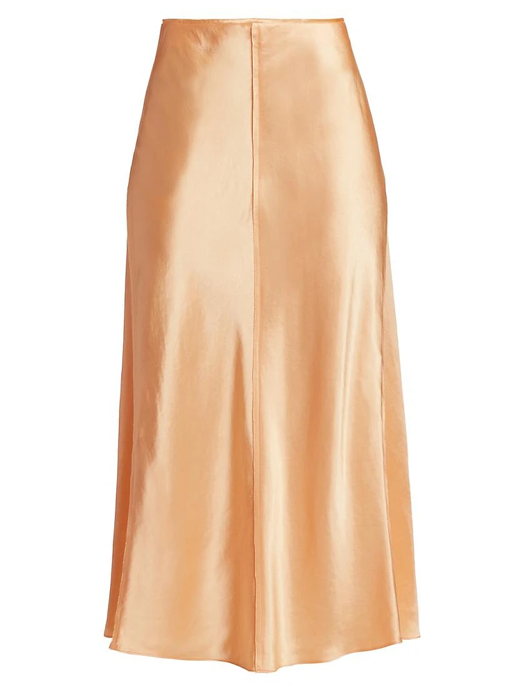 Satin Panelled Slip Skirt