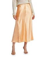 Satin Panelled Slip Skirt