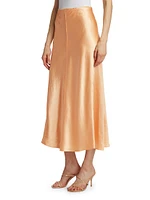 Satin Panelled Slip Skirt