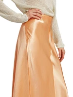 Satin Panelled Slip Skirt