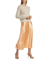 Satin Panelled Slip Skirt