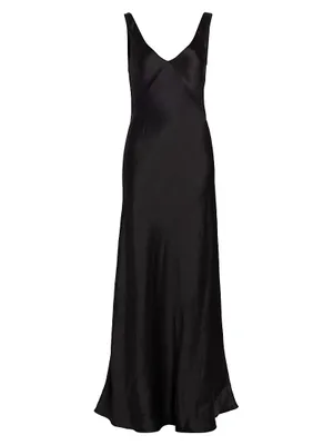 V-Neck Maxi Slip Dress