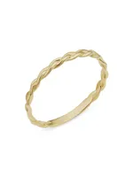 14K Yellow Solid Gold Caesar Stack Ring