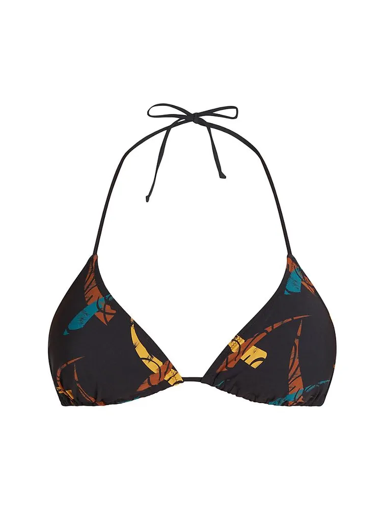 Lisbon Printed Triangle Bikini Top