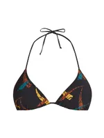 Lisbon Printed Triangle Bikini Top