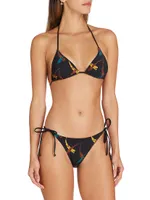 Lisbon Printed Triangle Bikini Top