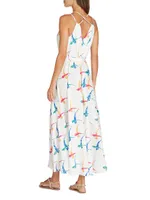 Amelia Abstract Wrap Dress