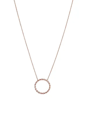 14K Rose Solid Gold Caesar Pendant Necklace