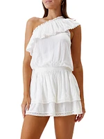 Debbie One-Shoulder Coverup Dress