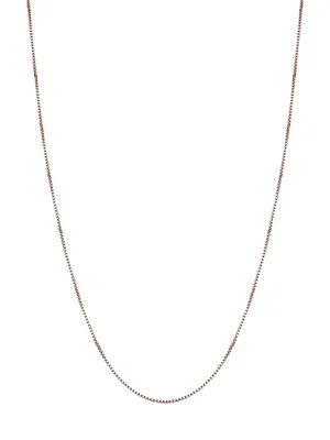 14K Rose Solid Gold Bodega Box Chain