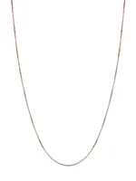 14K Rose Solid Gold Bodega Box Chain