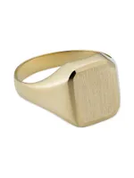 14K Yellow Solid Gold The Duke Signet Ring