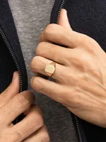 14K Yellow Solid Gold The Duke Signet Ring