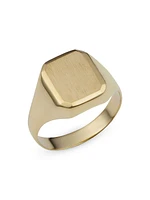 14K Yellow Solid Gold The Duke Signet Ring