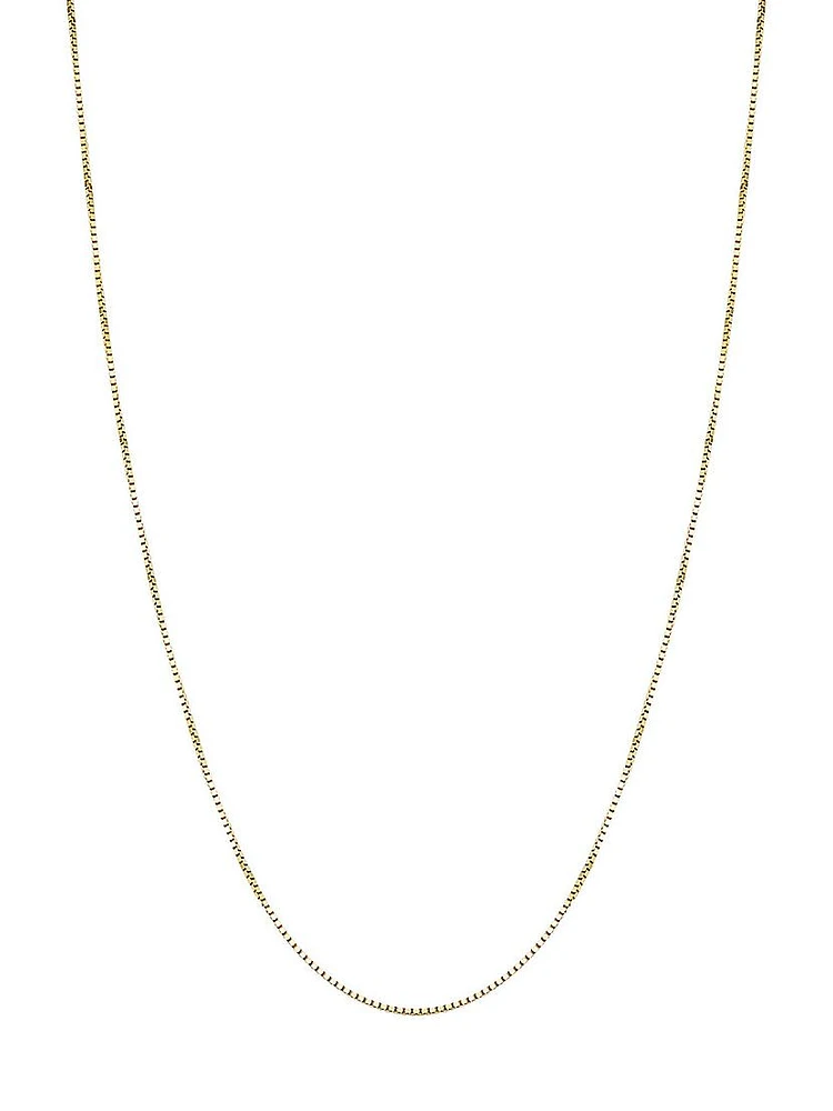 18K Yellow Solid Gold Bodega Box Chain