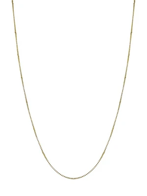 18K Yellow Solid Gold Bodega Box Chain