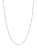 18K Yellow Solid Gold Bodega Box Chain