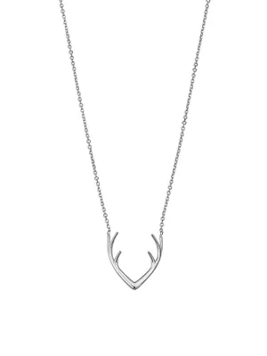 14K White Solid Gold Central Park Necklace