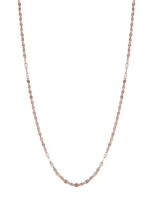 14K Rose Solid Gold Cabaret Chain Necklace