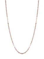 14K Rose Solid Gold Cabaret Chain Necklace