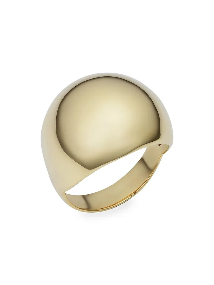 14K Yellow Solid Gold Cupola Ring