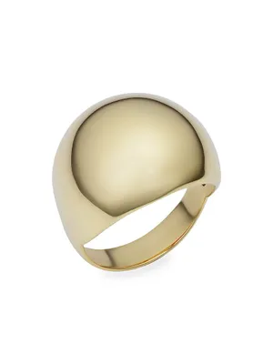 14K Yellow Solid Gold Cupola Ring