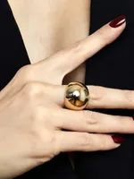 14K Yellow Solid Gold Cupola Ring